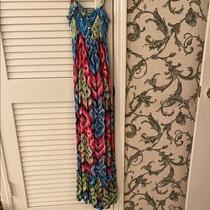 Colorful Maxi Dress with Geometric Pattern